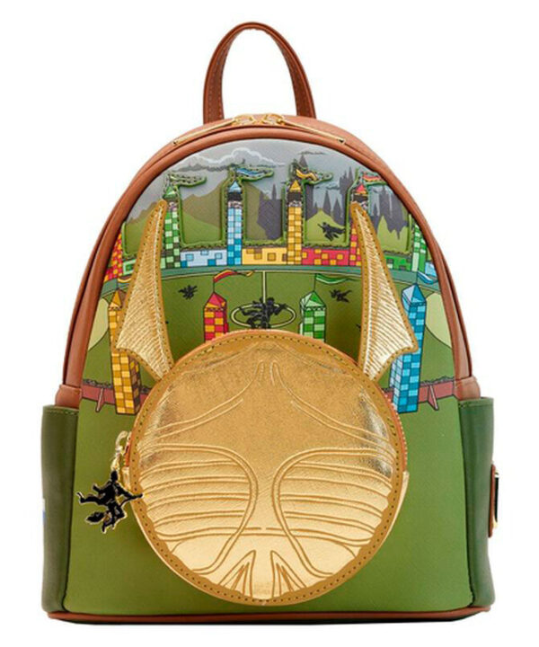 Mochila Snitch Dorada Harry Potter Loungefly 26cm - Imagen 1