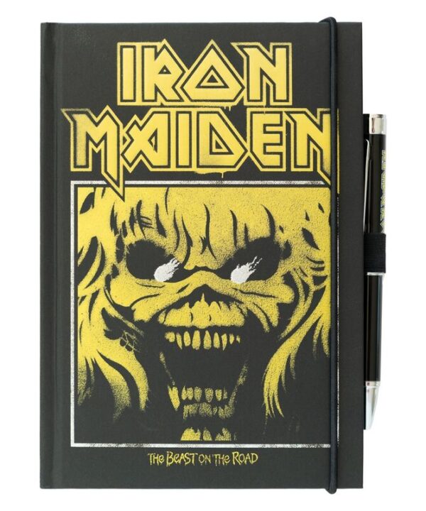 Cuaderno A5 premium + boligrafo proyector Iron Maiden - Imagen 1