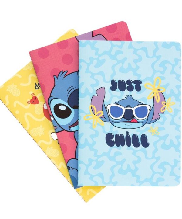 Set 3 cuadernos A5 Tropical Stitch Disney - Imagen 1