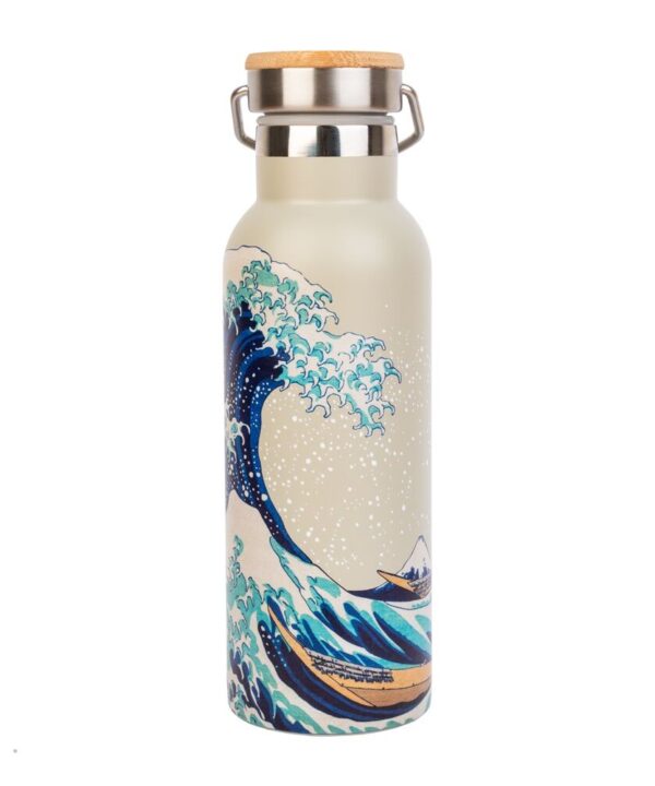 Botella acero inoxidable La Gran Ola de Kanagawa Hokusai 500ml - Imagen 1