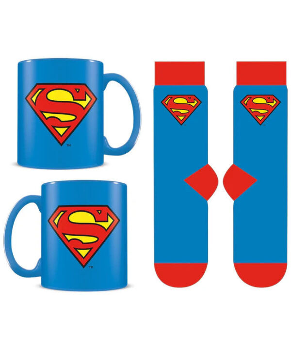 Set Taza y Calcetines Logo Superman DC Comics - Imagen 1