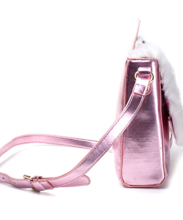 Bolso bandolera Disney Aristogatos Marie rosa metalizado grande - Imagen 3