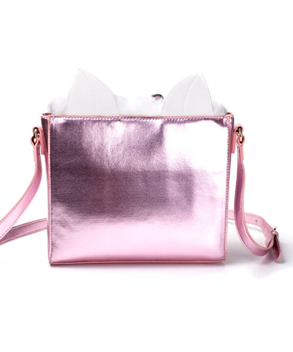 Bolso bandolera Disney Aristogatos Marie rosa metalizado grande - Imagen 4