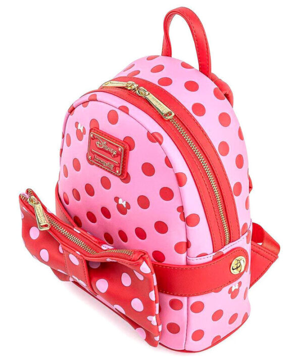 Mochila Pink Polka Dot Minnie Disney Loungefly 31cm - Imagen 3