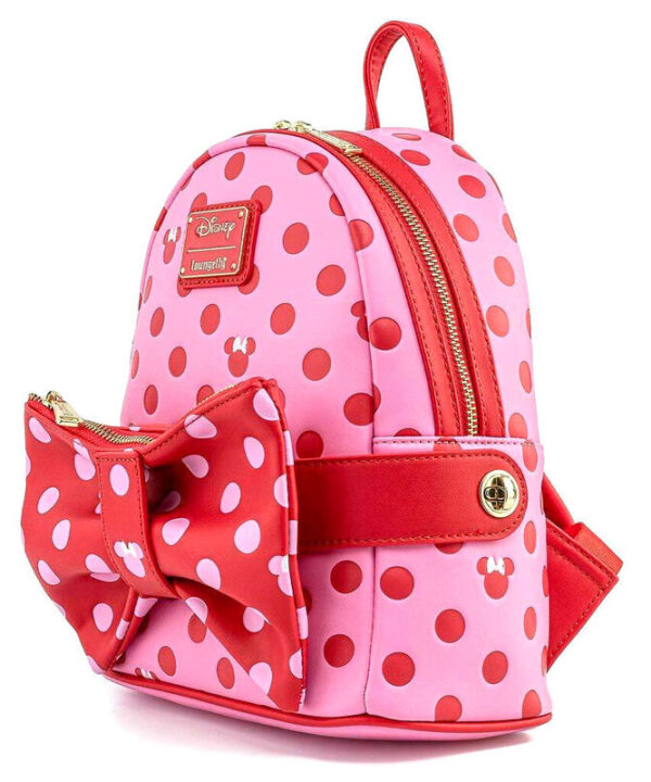 Mochila Pink Polka Dot Minnie Disney Loungefly 31cm - Imagen 4