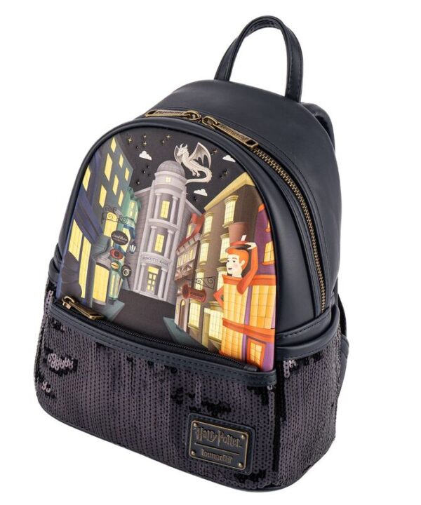 Mochila Lentejuelas Callejon Diagon Harry Potter Loungefly 26cm - Imagen 3
