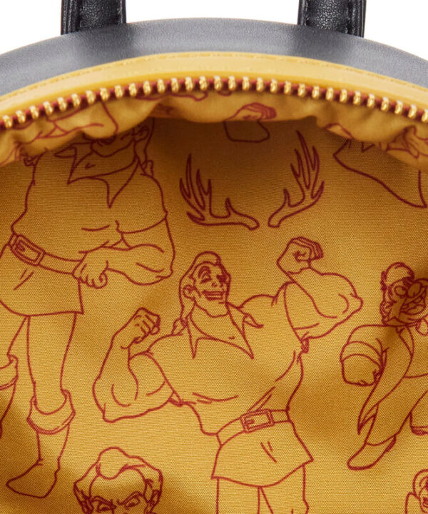 Mochila Villanos Escena Gaston La Bella y la Bestia Disney Loungefly 26cm - Imagen 4