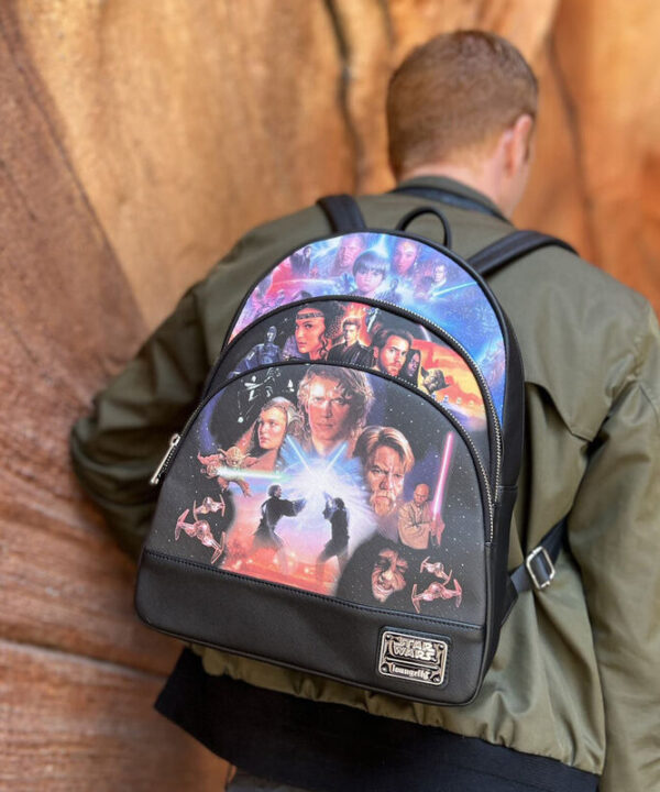 Mochila Trilogia de precuelas Star Wars Loungefly 34cm - Imagen 6