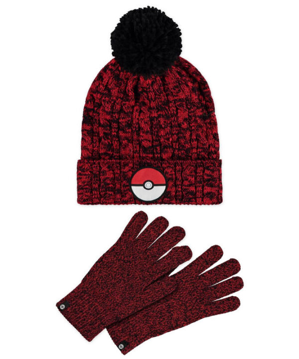 Set gorro y guantes Pokeball Pokemon