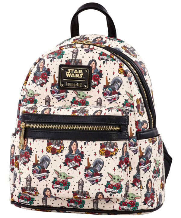 Mochila Tattoo The Mandalorian Star Wars Loungefly 26cm - Imagen 1
