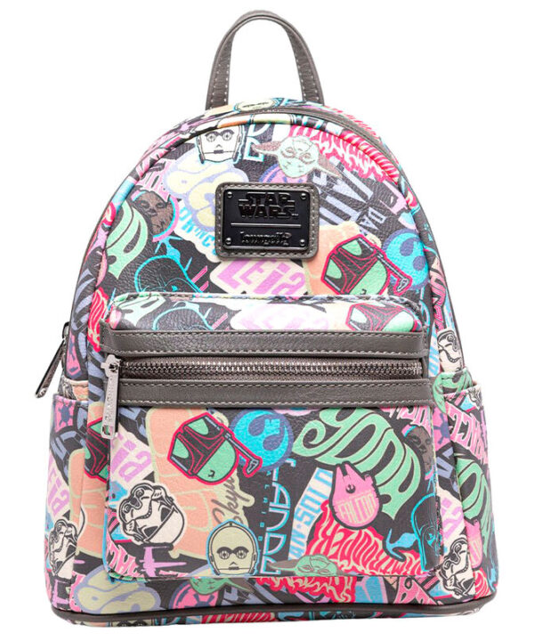 Mochila Pastel Graffiti Sticker Star Wars Loungefly 26cm - Imagen 1