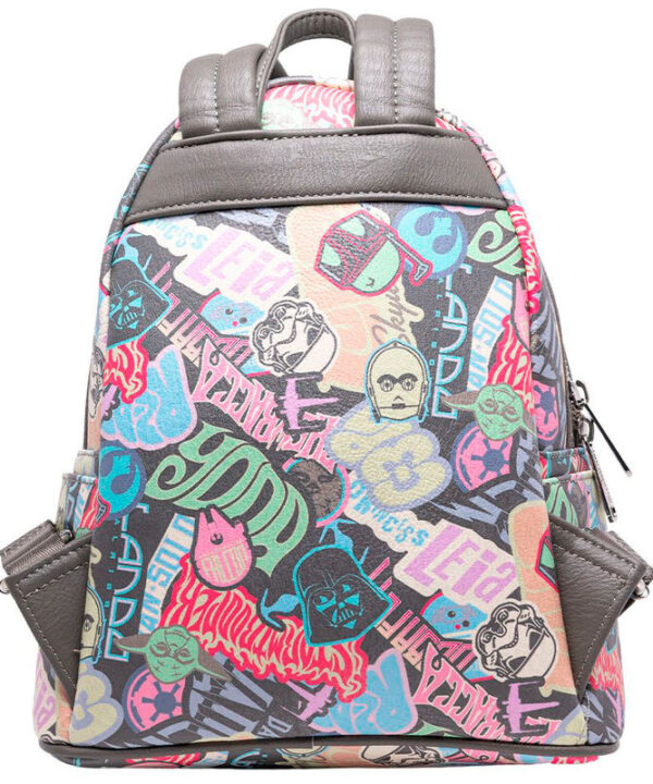 Mochila Pastel Graffiti Sticker Star Wars Loungefly 26cm - Imagen 2