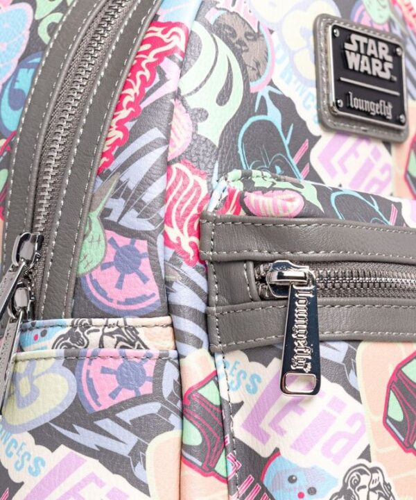 Mochila Pastel Graffiti Sticker Star Wars Loungefly 26cm - Imagen 3