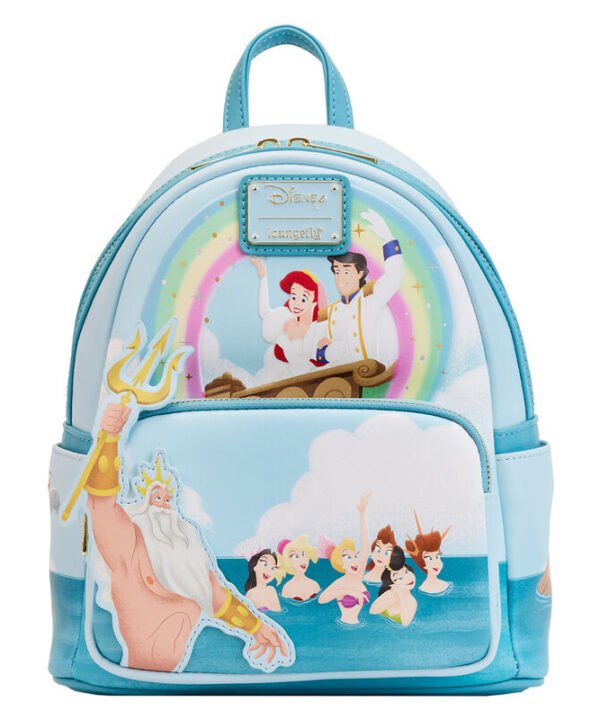 Mochila Regalo de Triton La Sirenita Disney Loungefly 26cm - Imagen 1