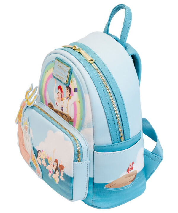 Mochila Regalo de Triton La Sirenita Disney Loungefly 26cm - Imagen 3