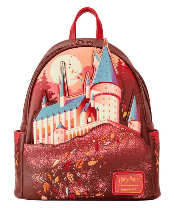 Mochila Hogwarts Fall Leaves Harry Potter Loungefly 26cm - Imagen 1