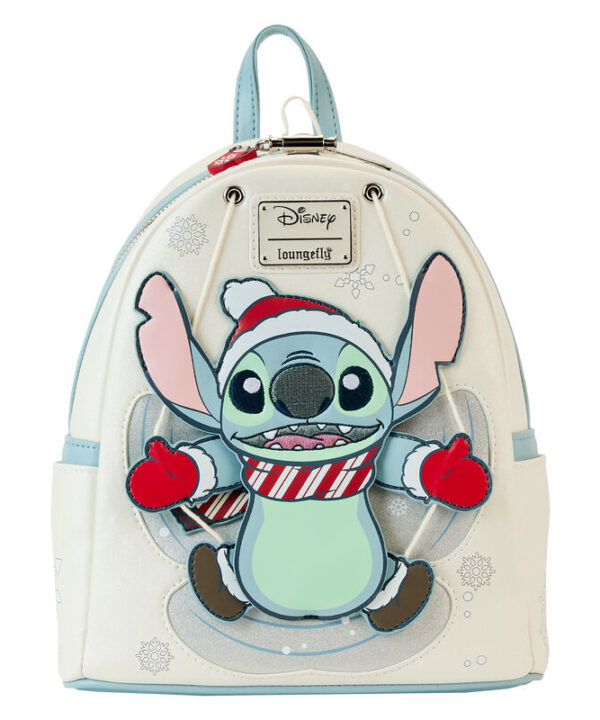 Mochila glitter Holiday Snow Angel Stitch Disney Loungefly 26cm - Imagen 1