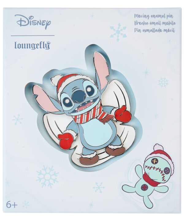 Pin Holiday Snow Angel Stitch Disney Loungefly - Imagen 1