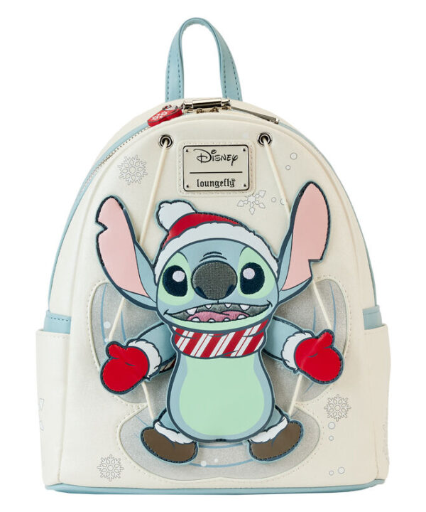 Mochila glitter Holiday Snow Angel Stitch Disney Loungefly 26cm - Imagen 2