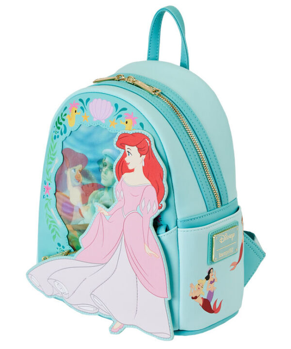 Mochila lenticular Ariel La Sirenita Disney Loungefly 26cm - Imagen 3