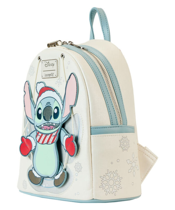Mochila glitter Holiday Snow Angel Stitch Disney Loungefly 26cm - Imagen 3