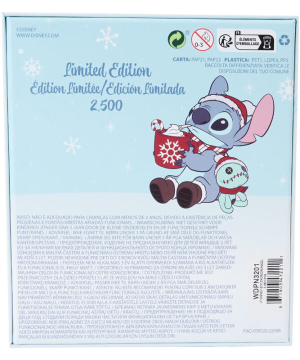 Pin Holiday Snow Angel Stitch Disney Loungefly - Imagen 3