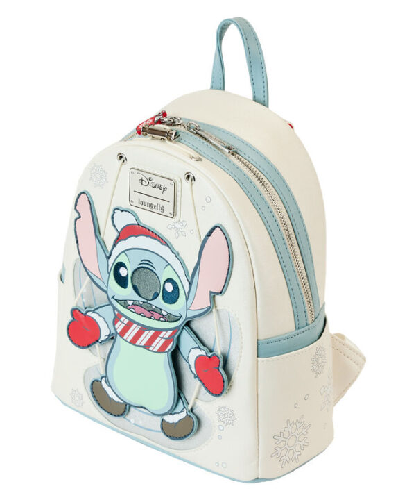 Mochila glitter Holiday Snow Angel Stitch Disney Loungefly 26cm - Imagen 4