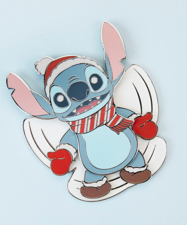 Pin Holiday Snow Angel Stitch Disney Loungefly - Imagen 4