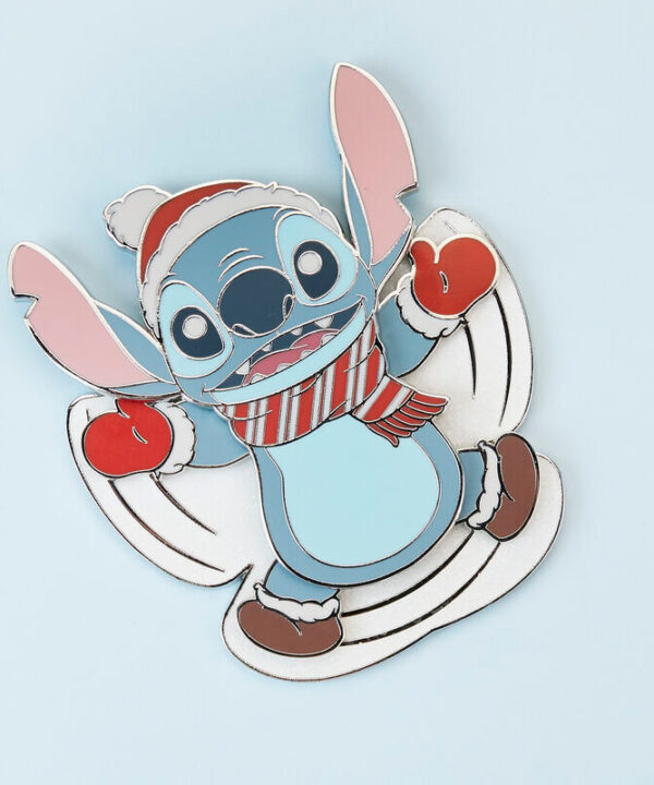 Pin Holiday Snow Angel Stitch Disney Loungefly - Imagen 5