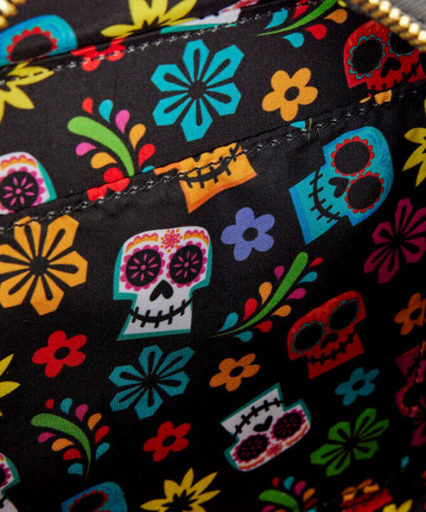 Bolso Miguel Calavera Floral Skull Coco Disney Loungefly - Imagen 6