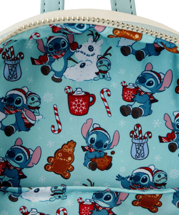 Mochila glitter Holiday Snow Angel Stitch Disney Loungefly 26cm - Imagen 8
