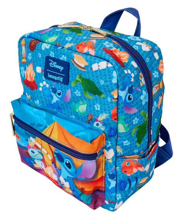 Mochila nylon Camping Cuties Stitch Disney Loungefly 24cm - Imagen 3