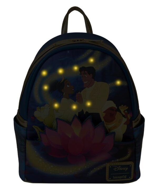 Mochila 15th Anniversary Tiana y El Sapo Disney Loungefly 26cm - Imagen 3