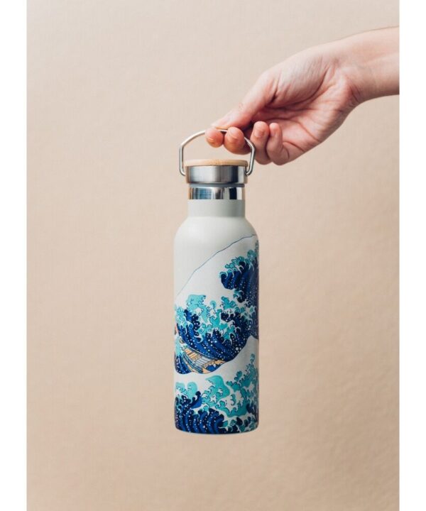 Botella acero inoxidable La Gran Ola de Kanagawa Hokusai 500ml - Imagen 5