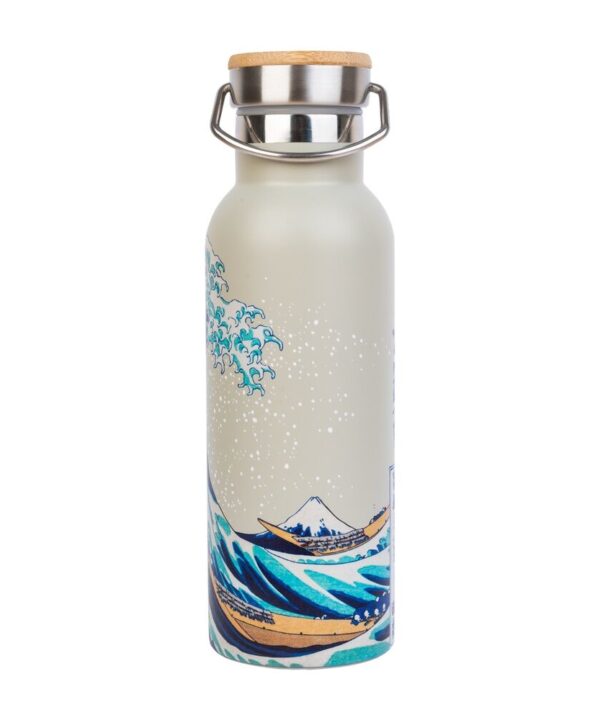 Botella acero inoxidable La Gran Ola de Kanagawa Hokusai 500ml - Imagen 2