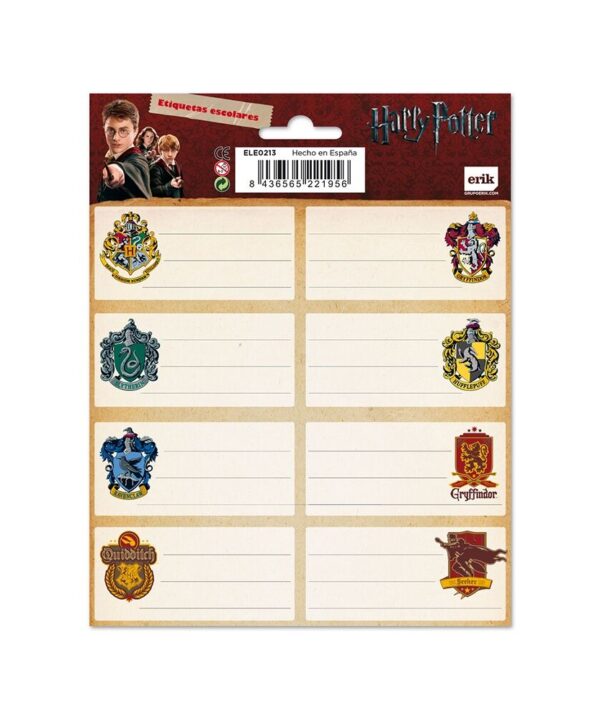 Etiquetas adhesivas Escudos Harry Potter - Imagen 1