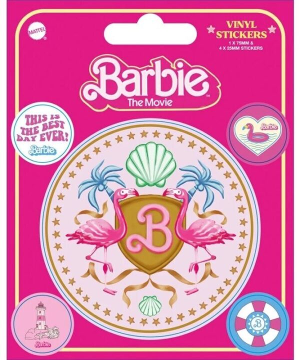 Set 5 pegatinas Barbie - Imagen 1