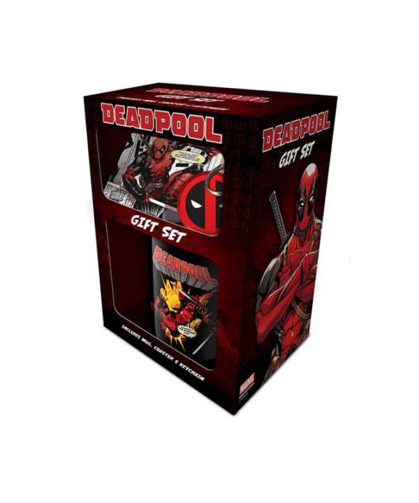 Taza + Llavero + Posavasos Deadpool Marvel - Imagen 2