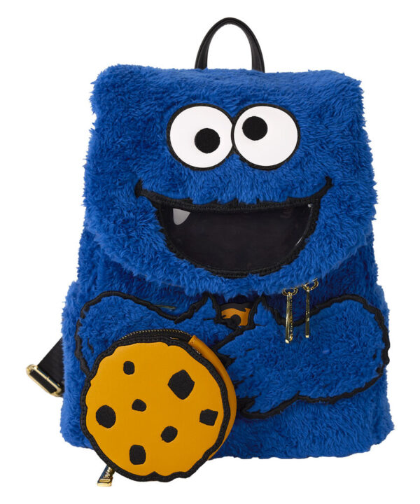 Mochila peluche + monedero Cookie Monster Barrio Sesamo Loungefly - Imagen 3