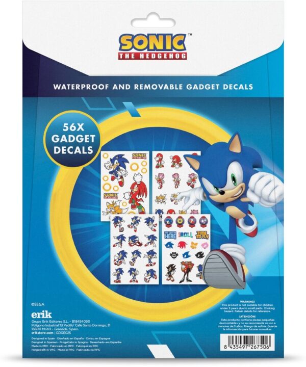 Set pegatinas reutilizables Sonic The Hedgehog - Imagen 2