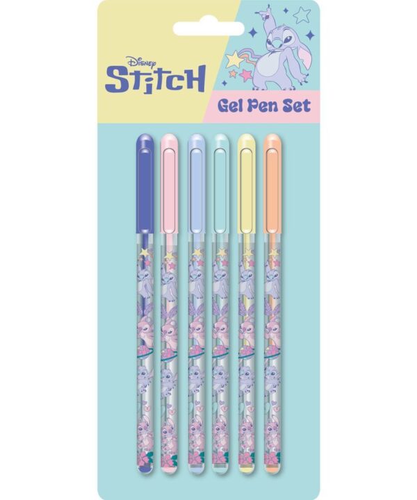 Set 6 boligrafos gel Stitch Disney - Imagen 1