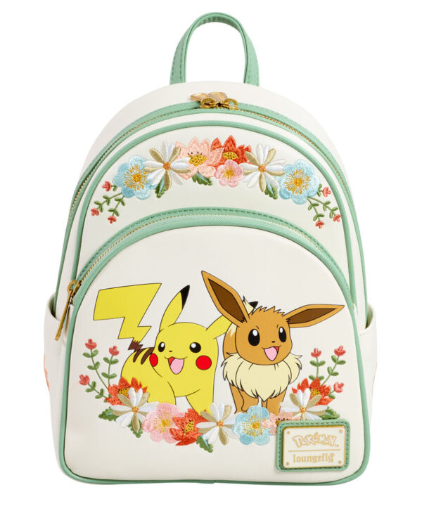 Mochila Pikachu & Eevee Floral Pokemon Loungefly - Imagen 1