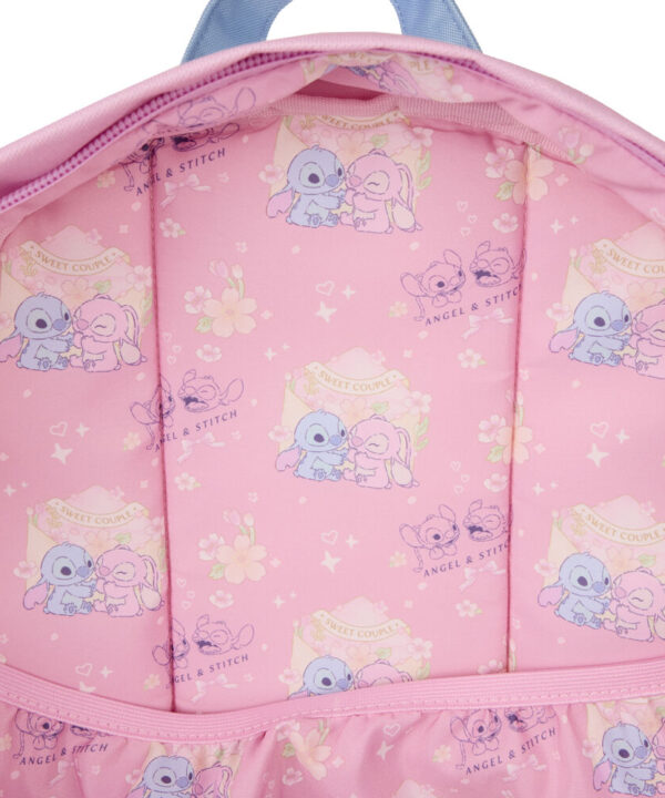 Mochila nylon Stitch & Angel Stitch Disney Loungefly 43cm - Imagen 4