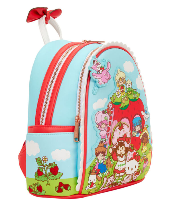 Mochila Shortcake Scented Hello Kitty & Friends x Strawberry Loungefly 26cm - Imagen 3