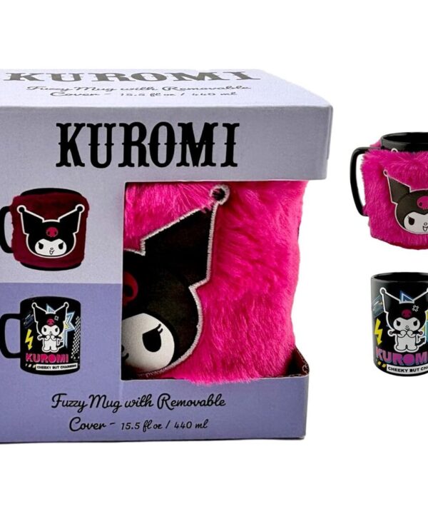 Taza funda de peluche Kuromi Hello Kitty 440ml - Imagen 3