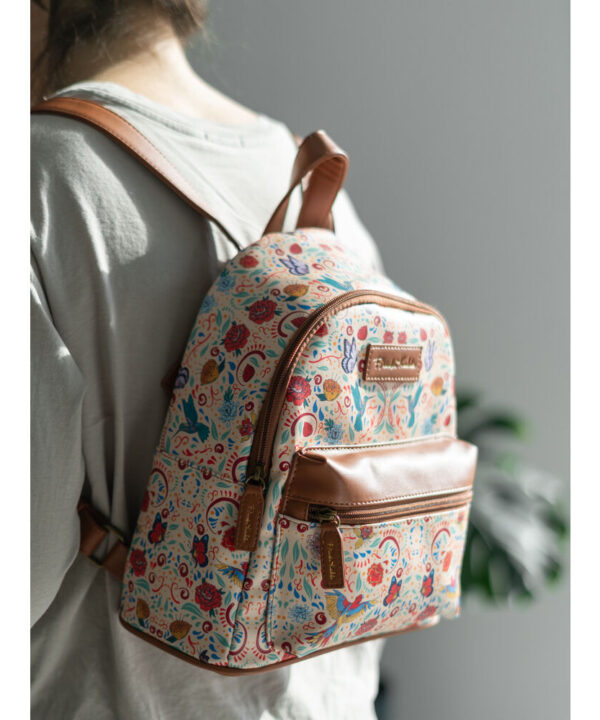 Mochila Viva la Vida Frida Kahlo 27cm - Imagen 4