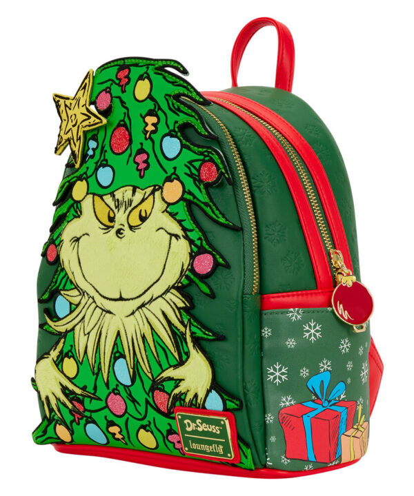 Mochila Dr. Seuss Holiday El Grinch Loungefly 26cm - Imagen 3