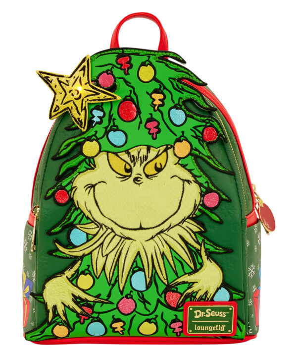 Mochila Dr. Seuss Holiday El Grinch Loungefly 26cm - Imagen 1