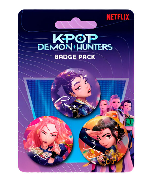 Blister 3 Insignias KPop Demon Hunters - Imagen 1