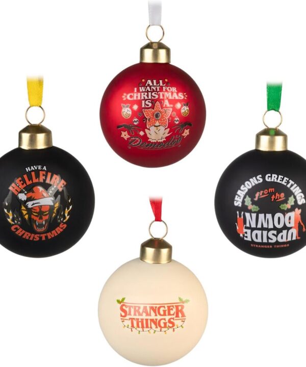 Set 4 Adornos Navidad Stranger Things - Imagen 2